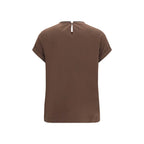 Brown Elastane T-Shirt