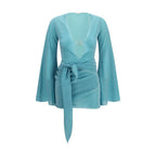 Blue Polyamide Cocktail Dress