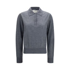 Gray Cashmere Polo Shirt