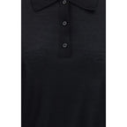 Black Cashmere Polo Shirt