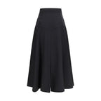 Black Wool Oves Aries Midi Skirt