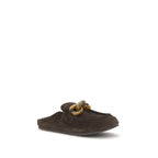 Brown Calf Leather Bos Taurus Mules