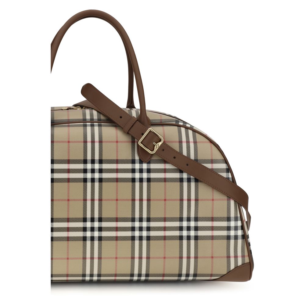Beige Cotton Shoulder Bag