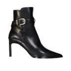 Black Calfskin High Heel Boots