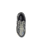 Silver Fabric Athletic Sneakers