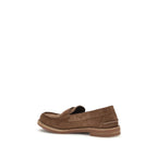 Brown Suede Leather Slip-On Loafers