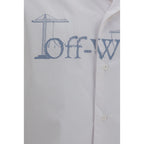 White Cotton Pattern Shirt