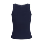 Blue Viscose Tank Tops