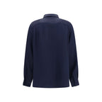 Blue Silk Shirt