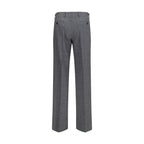 Gray Polyester Dress Pants