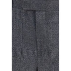 Gray Polyester Dress Pants