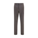 Gray Viscose Dress Pants