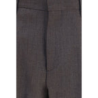 Gray Viscose Dress Pants