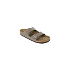 Gray Synthetic Strap-On Sandals