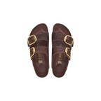 Brown Leather Flat Sandals