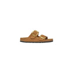 Brown Leather Flat Sandals