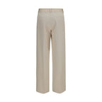 Beige Cotton Chino Pants
