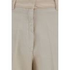 Beige Cotton Chino Pants