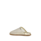 Silver Fabric Mules