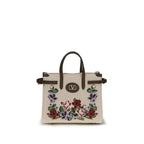 Beige Linen Shoulder Bag