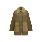 Bicolor Cotton Full-Length Jacket