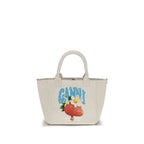 Beige Polyester Shoulder Bag