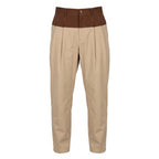 Beige Cotton Mens Pants