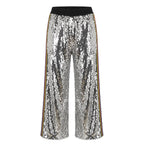 Grey Polyester Women Pants