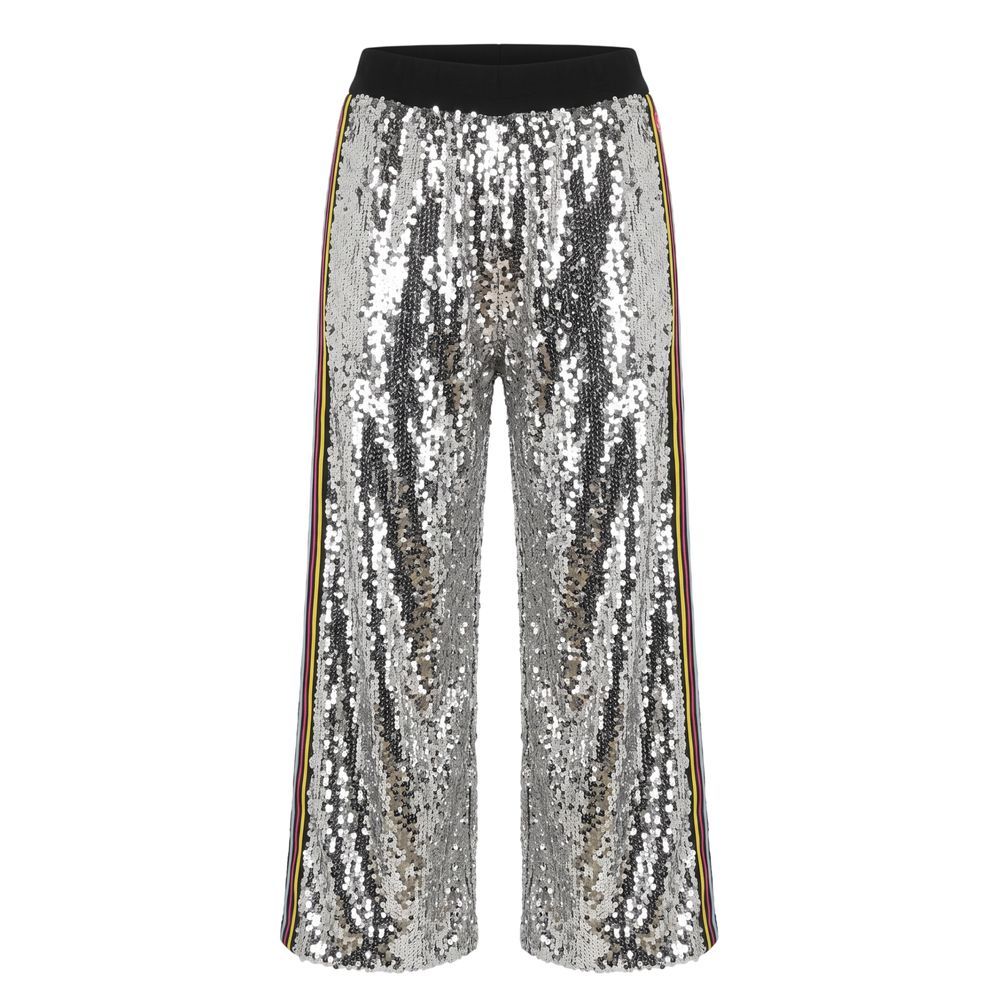Grey Polyester Women Pants