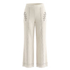 White Cotton Women's Pants