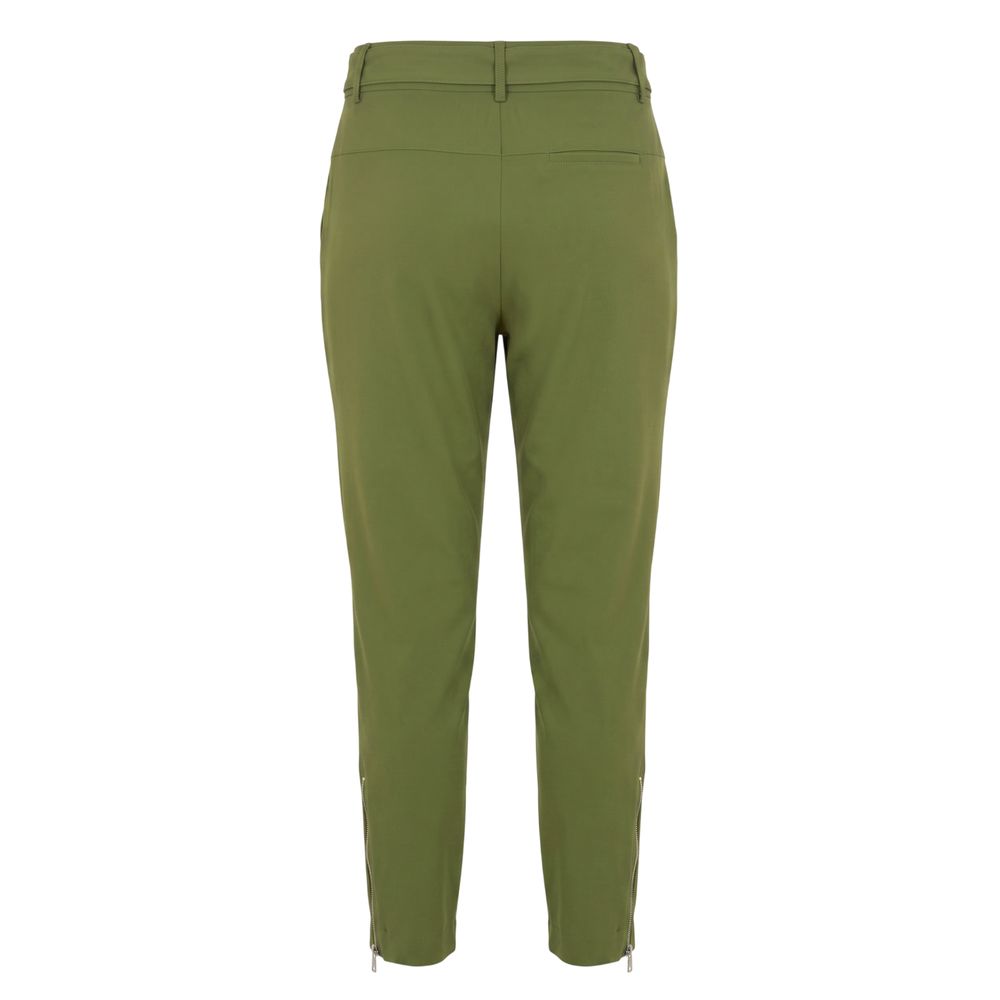 Green Polyester Women Pants