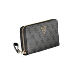Black Polyurethane Women's Wallet