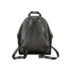 Black Leather Women Backpack