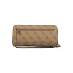 Beige Polyurethane Women Wallet