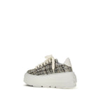 Multicolor Fabric Platform Sneakers