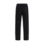 Black Cotton Athletic Pants