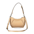 Beige Polyurethane Women's Bag