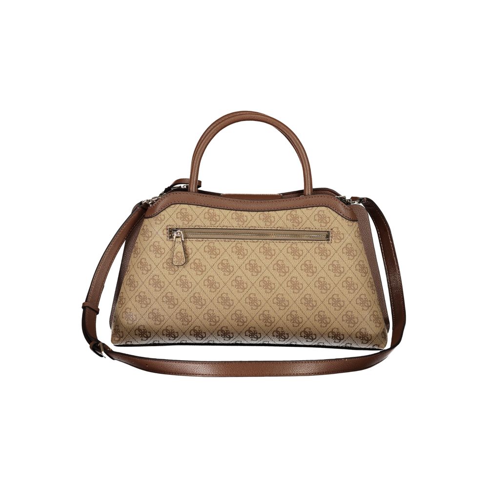 Beige Polyurethane Women's Bag