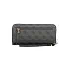 Black Polyurethane Womens Wallet