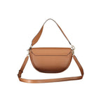 Brown Polyurethane Women Bag