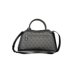 Nero Poliuretano Women's Bag with Handles and Adjustable Strap