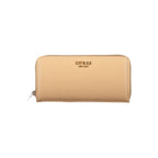 Beige Polyurethane Women's Wallet