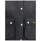 Black Cotton Full-Length Jacket