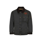 Bicolor Cotton Full-Length Jacket