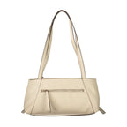 Beige Polyurethane Women's Bag
