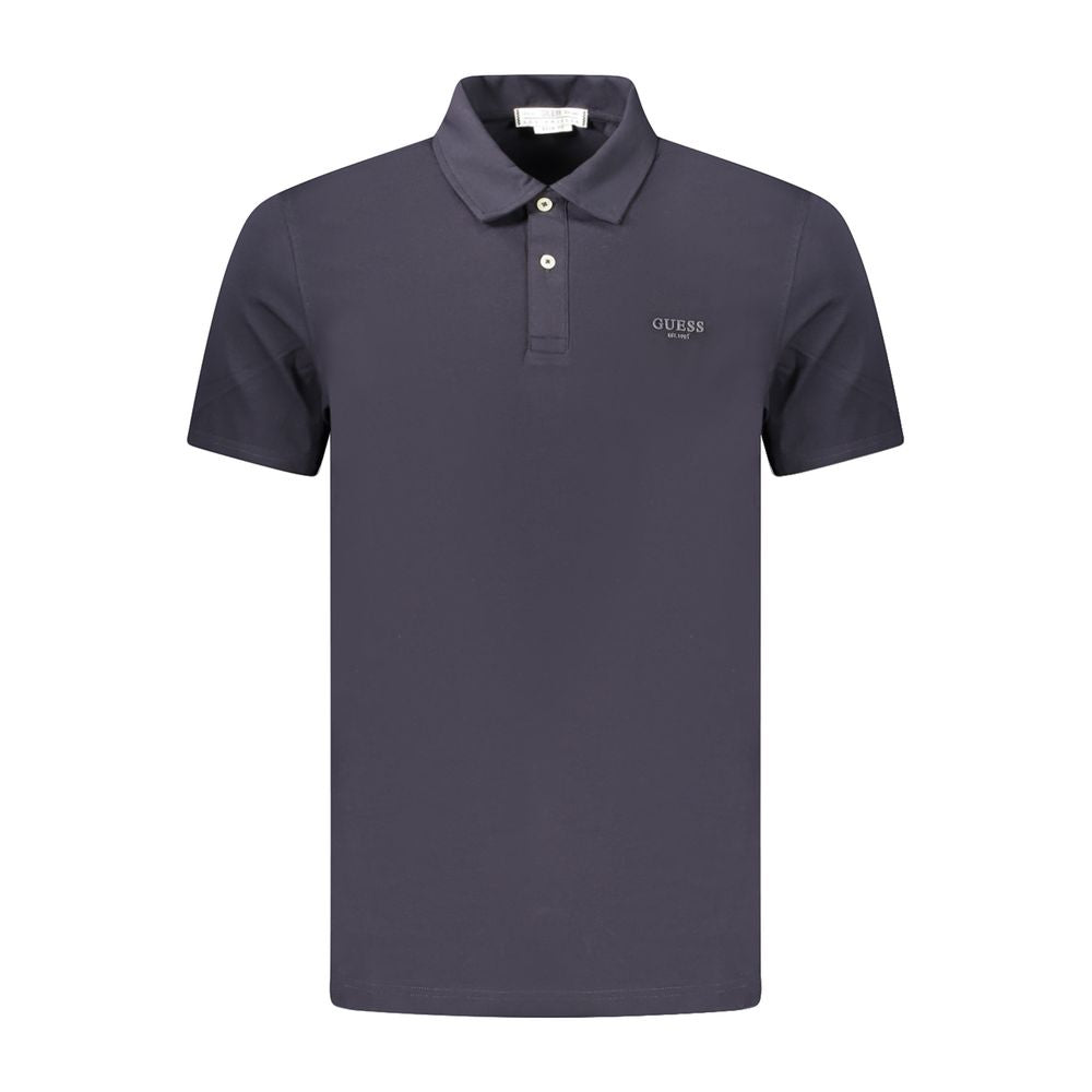 Blue Cotton Mens Polo Shirt