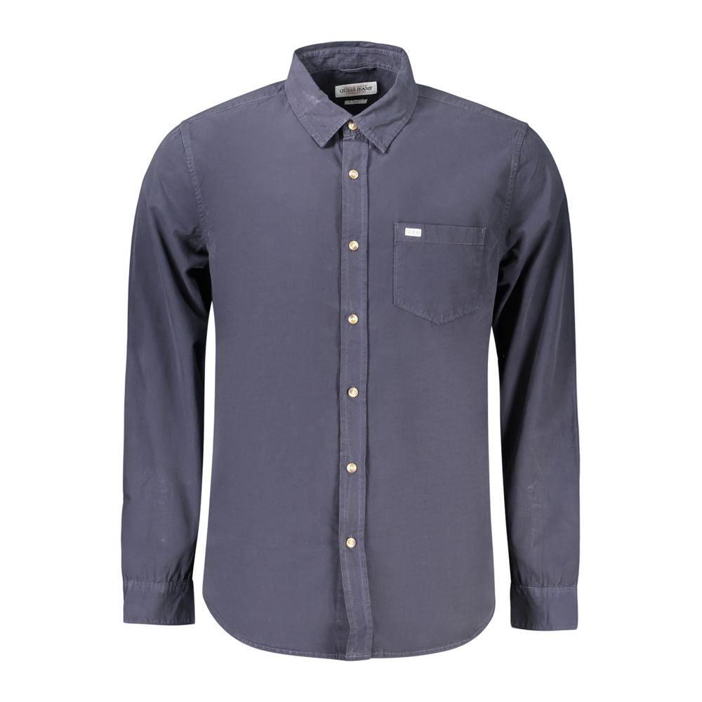 Blue Cotton Men's Shirt