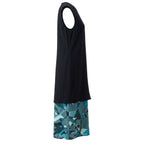 Blue Silk Women Dress