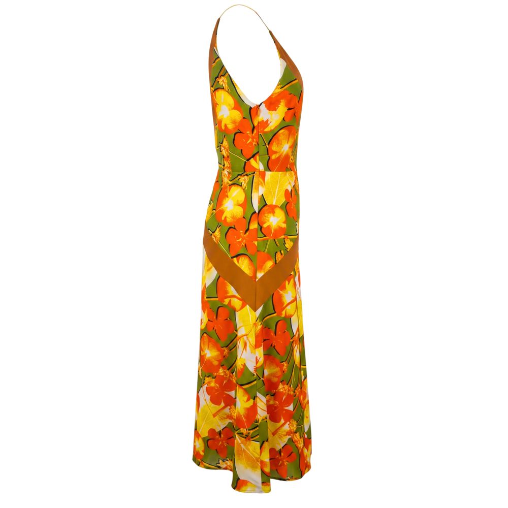 Yellow Silk Women Dress
