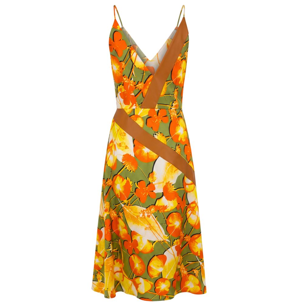 Yellow Silk Women Dress